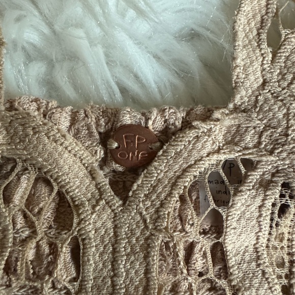 Free People Adella lace bralette Nude color Size Small New with tag - Picture 9 of 15